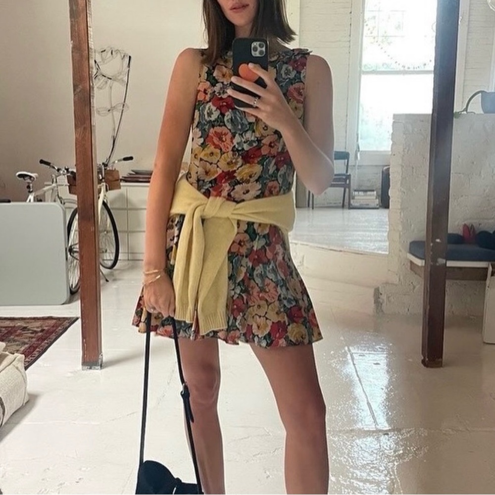 Doen Floral Dress with Yellow Accents
